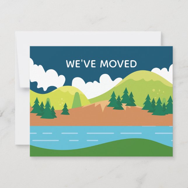 We've Moved Mountains Change of Home Address Announcement (Front)