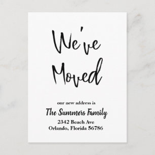 We've Moved Moving Announcement Modern Script