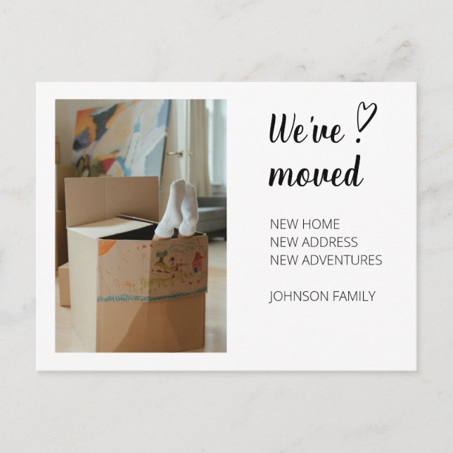 We've Moved Moving Announcement Photo 2a. Postcard (Front)
