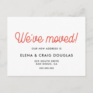 We've moved - Moving announcement Postcard