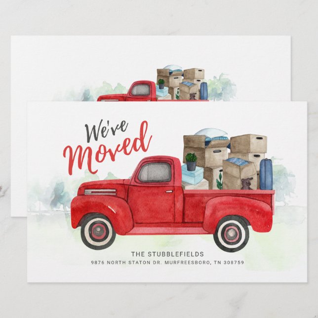 We've Moved Moving Home Announcement (Front/Back)