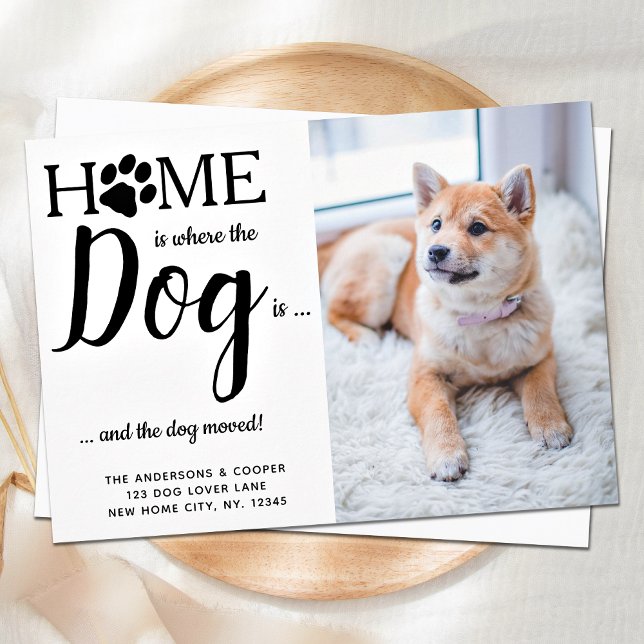 We've Moved My Dog & I Custom Photo Pet Moving Announcement (Creator Uploaded)