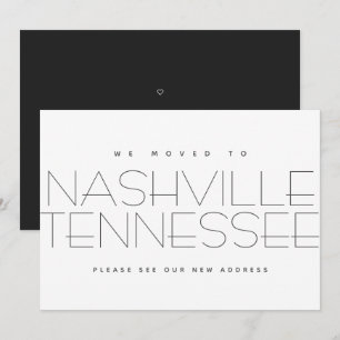 We've Moved Nashville Tennessee Modern New Home Announcement