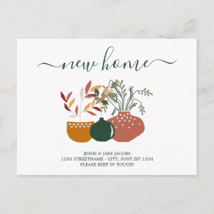 We've moved, new address announcement card