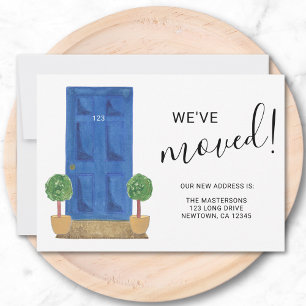 We've Moved New Address Blue Door  Announcement