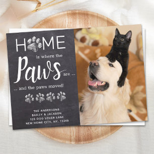 We've Moved New Address Cat Dog Pet Photo Moving Announcement