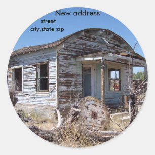 We've Moved New Address Classic Round Sticker