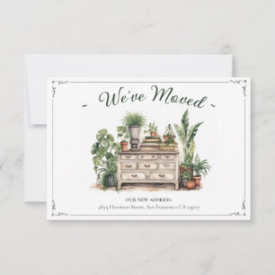 We've Moved New Address Cozy Interior Watercolor Announcement