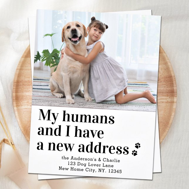 We've Moved New Address Dog Pet Photo Moving Announcement Postcard (Creator Uploaded)