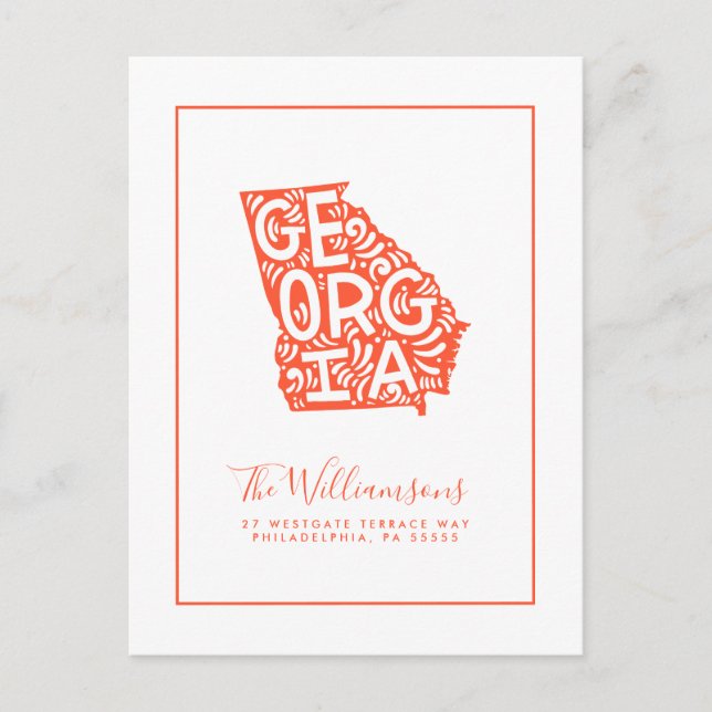 We've Moved | New Address | Georgia Postcard (Front)