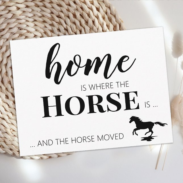 We've Moved New Address Horse Moving Announcement Postcard (Creator Uploaded)