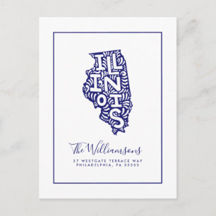 We've Moved New Address Illinois Postcard