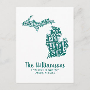 We've Moved   New Address   Michigan Postcard