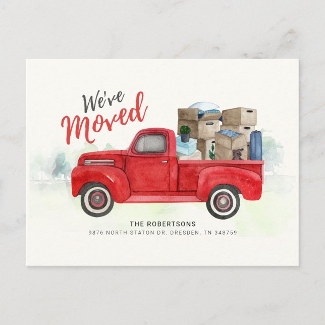 We've Moved New Address Moving Announcement Postca Postcard (Front)