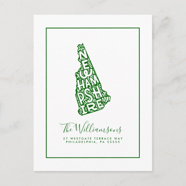 We've Moved | New Address | New Hampshire Postcard (Front)