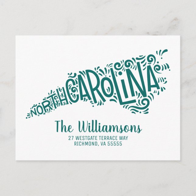 We've Moved | New Address | North Carolina Postcar Postcard (Front)