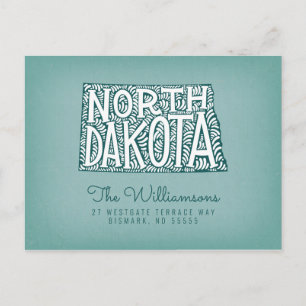 We've Moved   New Address   North Dakota Postcard