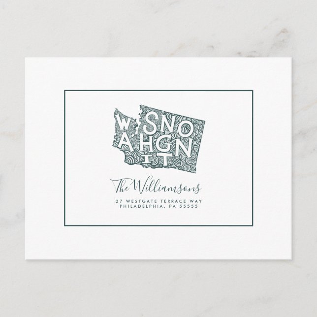 We've Moved | New Address | Washington Postcard (Front)