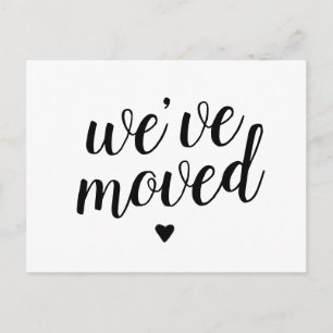 We've Moved New Change of Address  Cute Script Announcement Postcard