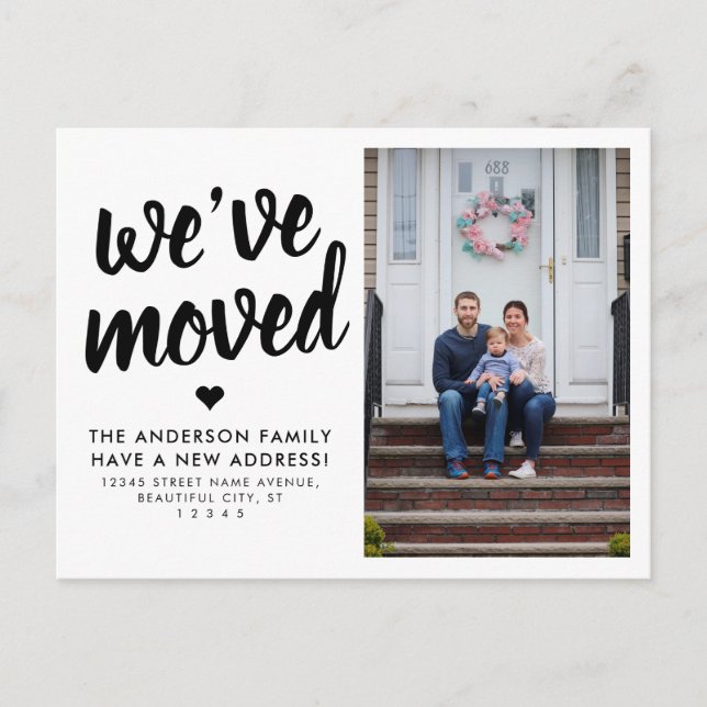 We've Moved New Change of Address Photo Moving Announcement Postcard (Front)