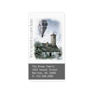 We've Moved! New Home   Announcement Address Label