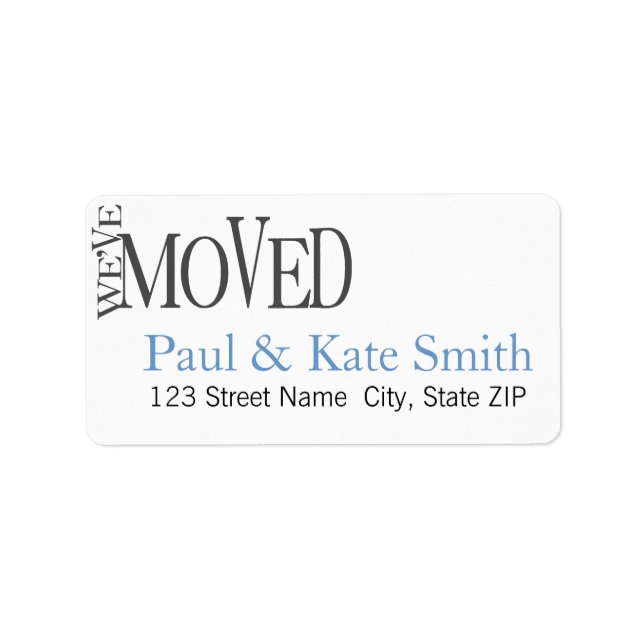 We've Moved! New Home Announcement Address Labels (Front)