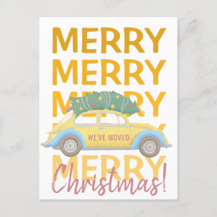 We've moved new home Christmas holiday moving Announcement Postcard