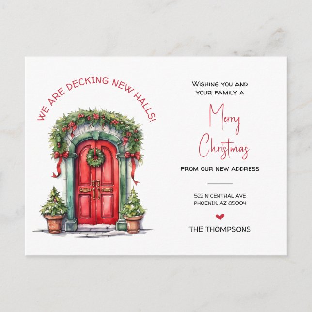 We've Moved New Home Christmas Moving Announcement (Front)