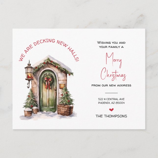 We've Moved New Home Christmas Moving Announcement (Front)