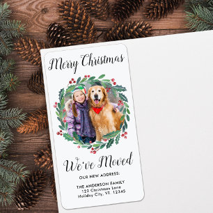 We've Moved New Home Greenery Wreath Photo Moving