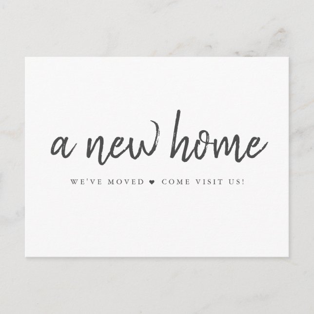 We've Moved New Home Modern Calligraphy Announcement Postcard (Front)