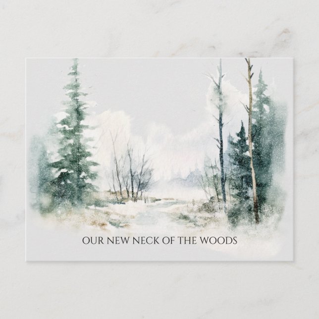  We've Moved New Home Rustic Landscape Postcard (Front)