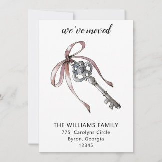 We've Moved New House Key Moving Announcement