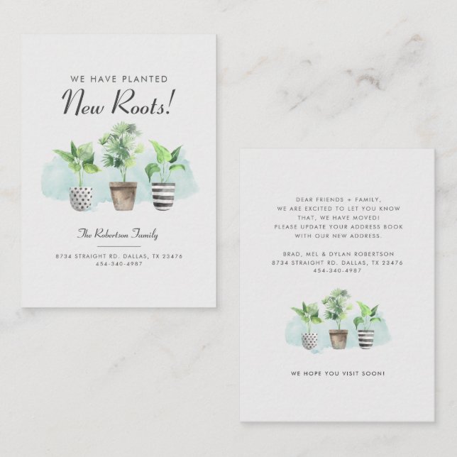 We've Moved New Roots Moving Announcement (Front/Back)