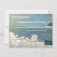 We've Moved Ocean Beach Move Announcement Card