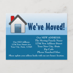 We've Moved, Old/New Address Announcement Postcard