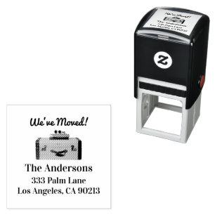 We've Moved, Old Suite Case, Return Address Self-i Self-inking Stamp