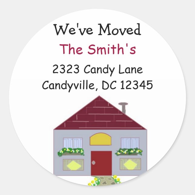 We've Moved Our Home Classic Round Sticker (Front)