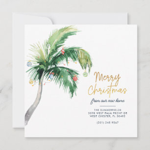 We've Moved Palm Tree Holiday Moving Announcement