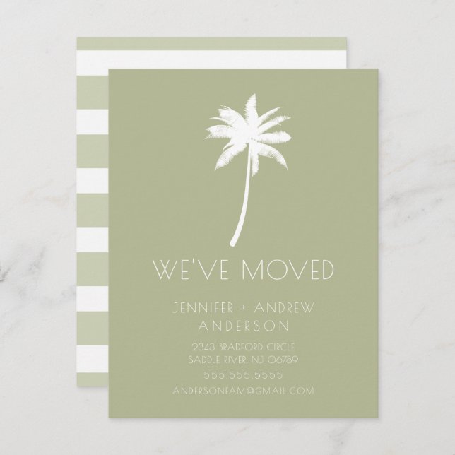 We've Moved Palm Tree Moving Announcement (Front/Back)