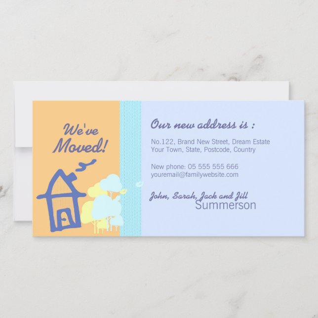 We've Moved pastels Photo Card (Front)