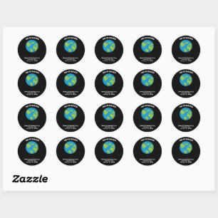 We've Moved Planet Earth Location Pin New Address Classic Round Sticker
