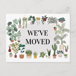 We've Moved Plant Moving Announcement Postcard