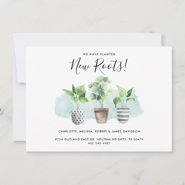 We've Moved Plants New Roots Moving Announcement (Front)