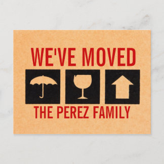 We've Moved Postcard