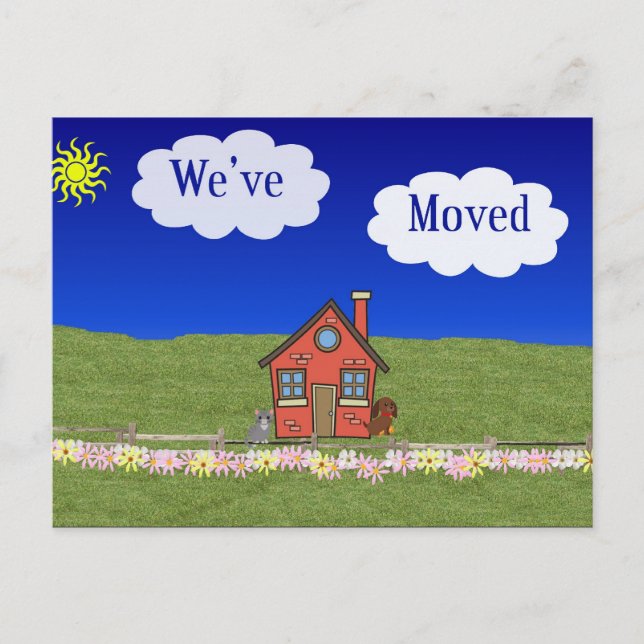 We've Moved Postcard (Front)