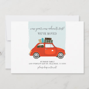 We've Moved Red Car New Year Adventures Moving Announcement