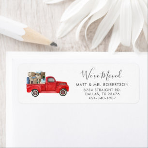 We've Moved Red Truck Moving Return Address