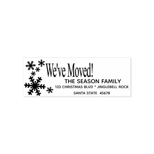 We've Moved return address Self-inking Stamp (Design)
