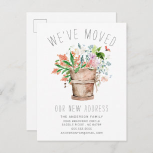 We've Moved Rustic Floral Moving Announcement